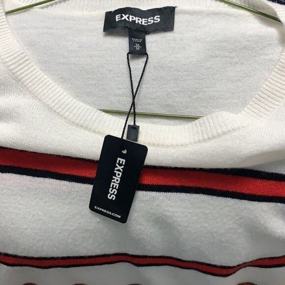 NWT EXPRESS STRIPED‎ RAYON BLEND SWEATER SIZE M - Picture 3 of 8